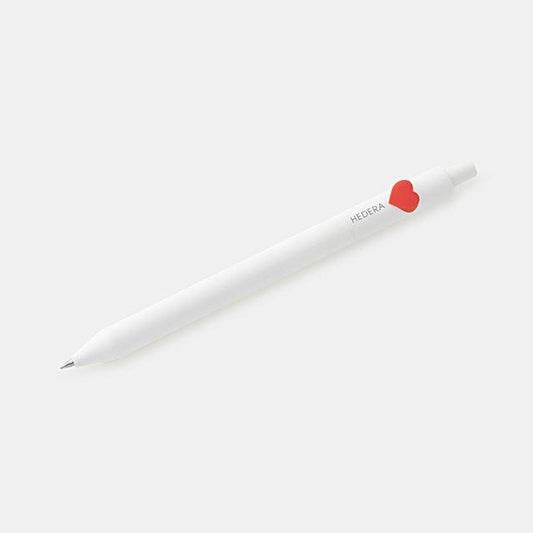 HEDERA Gel Ink Ballpoint Pen Pure Heart White