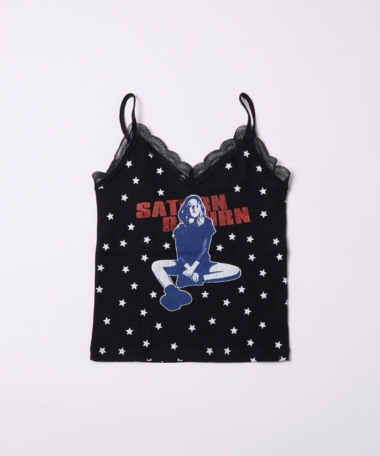 [WEB Limited] Charlotte Pattern Mesh Star Cami