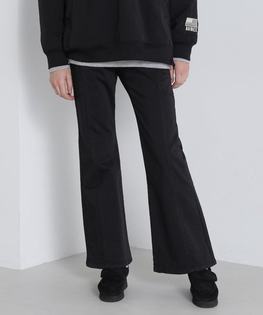 [Direct Store Limited] Satin Flare Stretch Pants