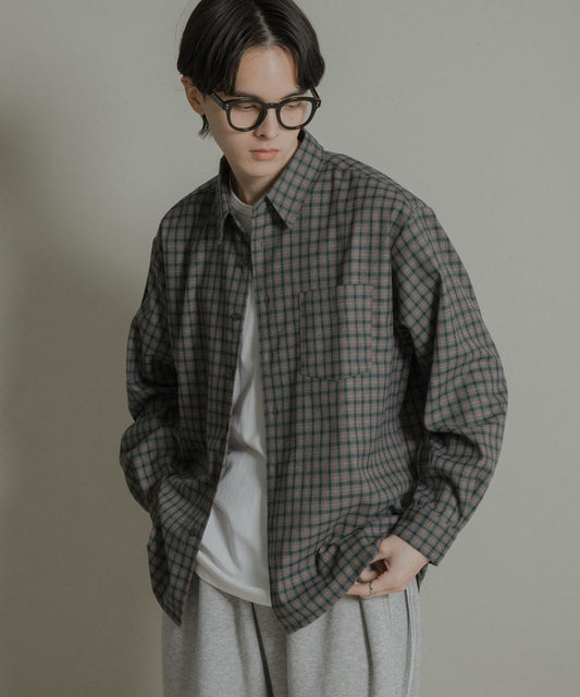 Nuance Check Long Sleeve Flannel Shirt