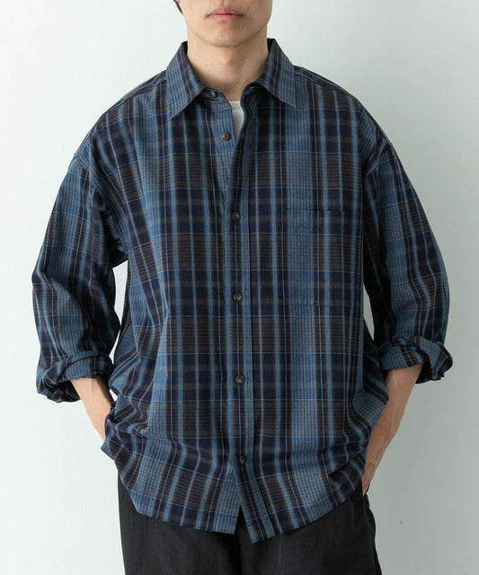 Relax Fit Check Regular Collar Shirt
