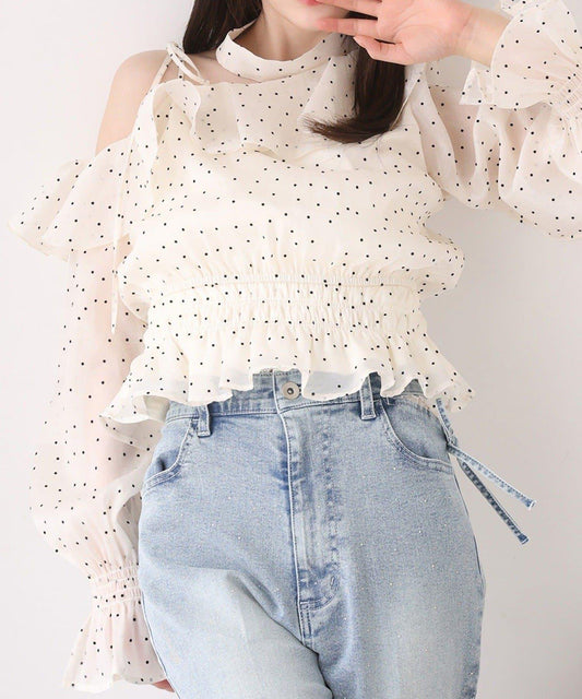 [one after another] Off-the-shoulder Blouse