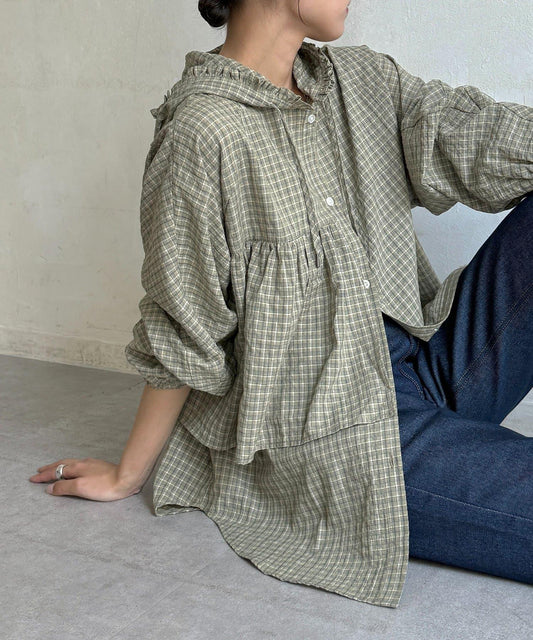 Hood Frill Shirt