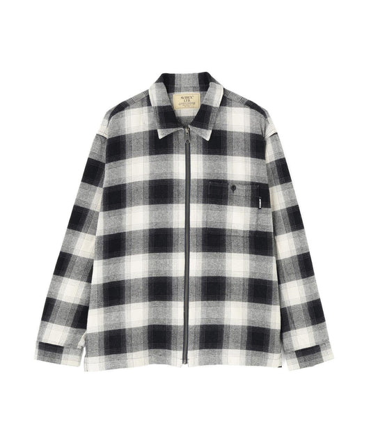 Direct Store Limited OMBRE CHECK ZIP SHIRT