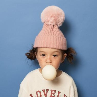 Big Pom Pom Knit Hat
