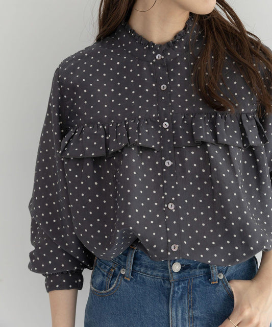 WEB Exclusive: Dot Ruffle Blouse