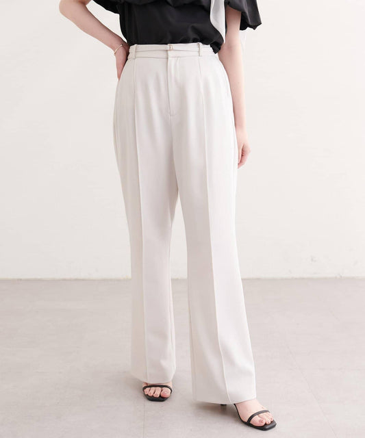 <osono> Beautiful Silhouette High-Waist Belted Pants