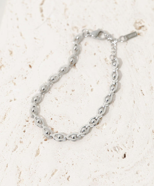 Stainless Steel Ball Link Chain Bracelet