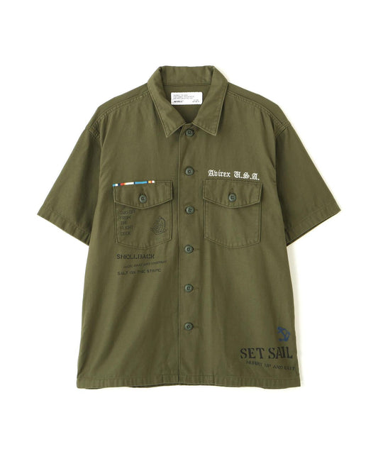 AGED-LOOK S/S UTILITY SHIRT