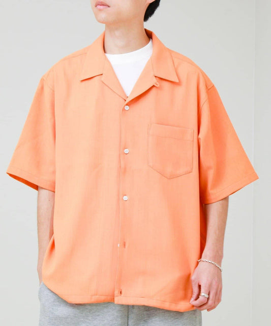 [COOLMAX/Set-up Compatible] Everett Mesh Open Collar Short Sleeve Shirt