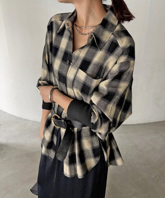 Sleeve Rib Check Shirt