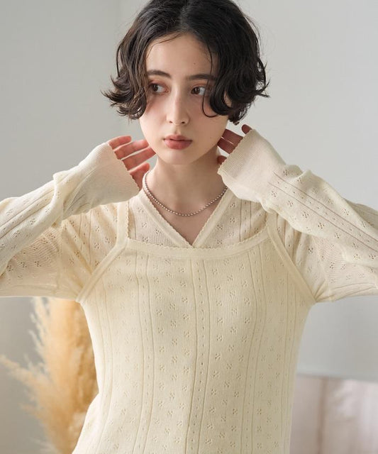 [Set Item] Eyelet Knit Ensemble