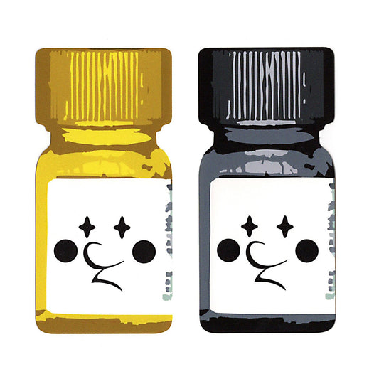 JW Bottle Head Sticker (2 pieces) [Yellow/Black]