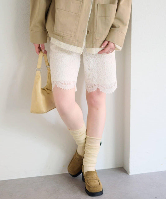 Lace Biker Pants