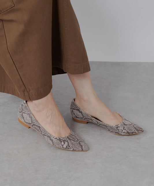 [RIVE DROITE] Python Pattern Flat Pumps