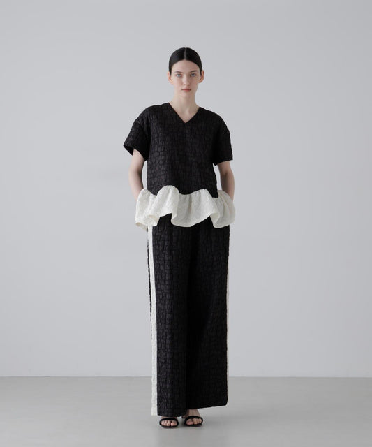 Block Jacquard Pants