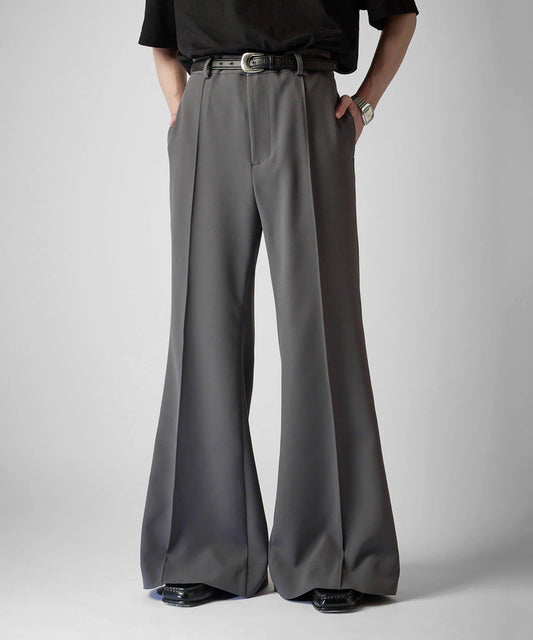 [Neucon] Pintuck Wide Flare Slacks Pants