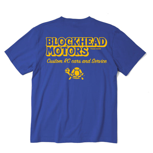 BLOCKHEAD MOTORS Standard T-Shirt / Royal Blue