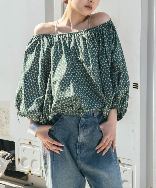 2-Way Flower Print Blouse