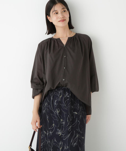 Diamond Dot Gathered Blouse