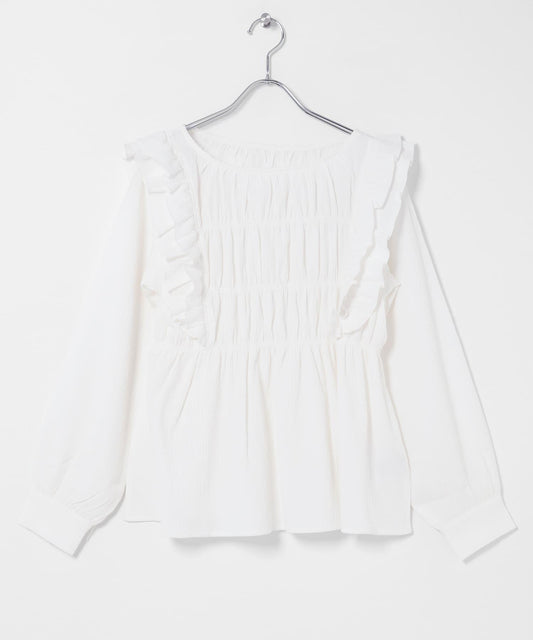 Shirring Frill Cut Top