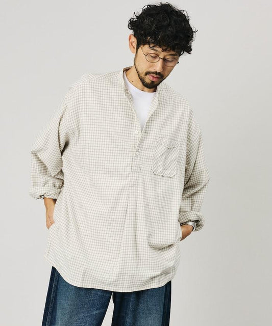 Special Order Flannel Henley Neck Pullover Shirt