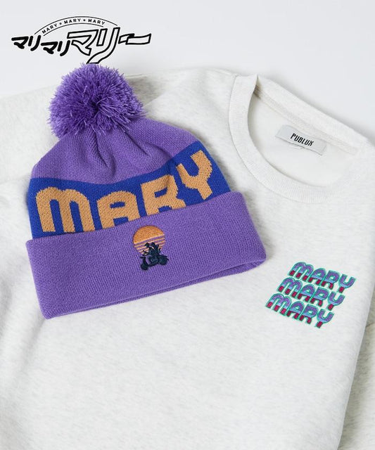 Marimari Mary x PUBLUX END CREDIT Embroidery Beanie [Limited Distribution]