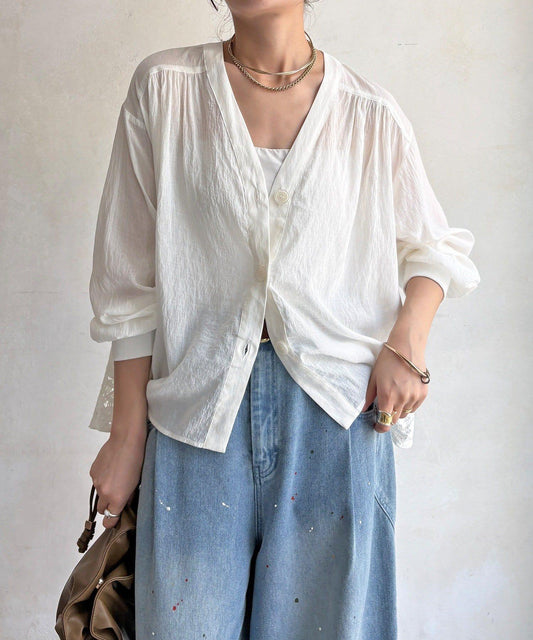 WEB Limited Edition: Lace Panel Shirt Cardigan