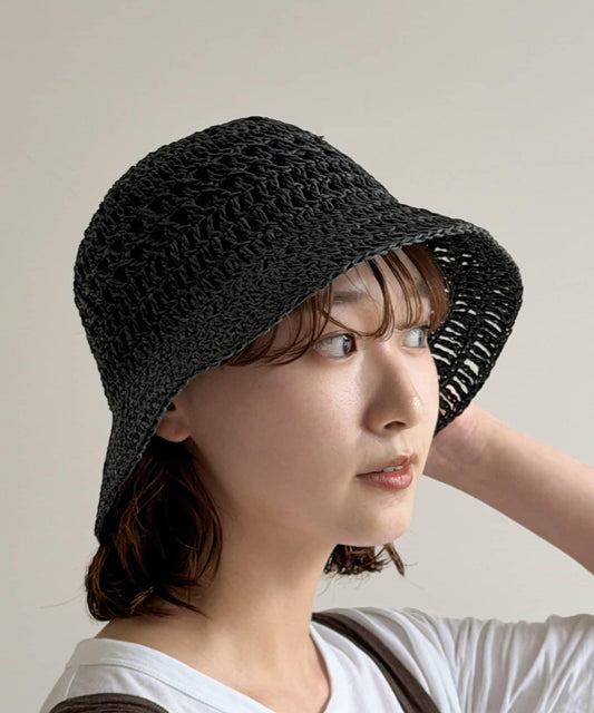 Openwork Knit Paper Hat