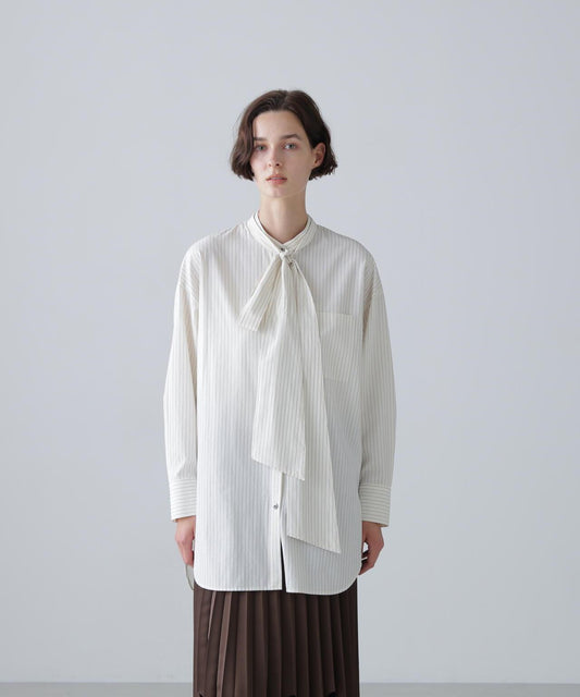 White Bow Tie Blouse