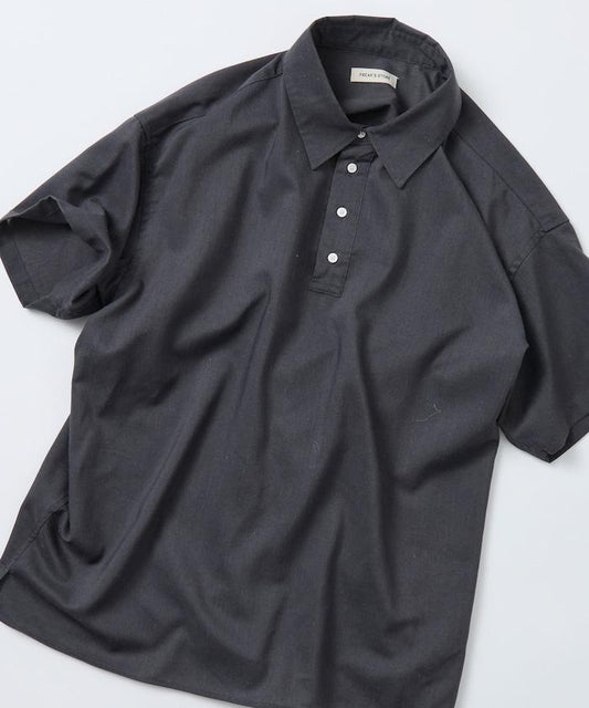 Relax Fit Linen Blend Polo Collar Shirt [Limited Distribution]