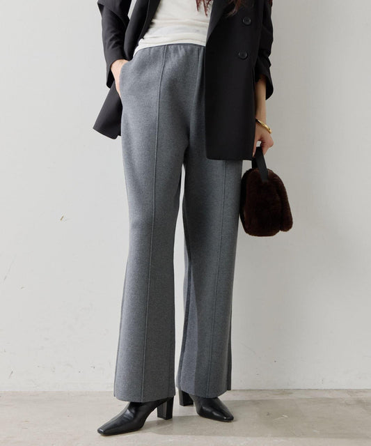 [WALANCE] Embroidered Knit Pants
