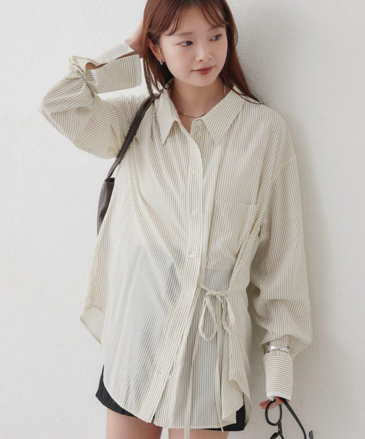 Stripe Ribbon Shirt