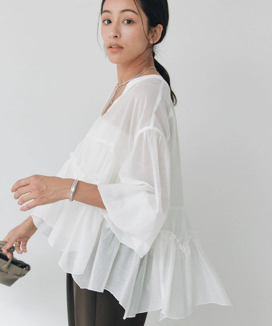 Tiered Peplum Blouse