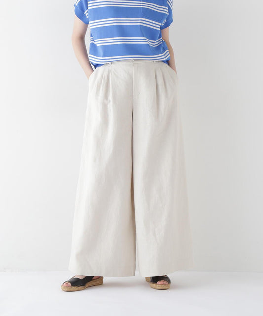 Linen Tuck Baggy Pants [WEB/Limited Stores]