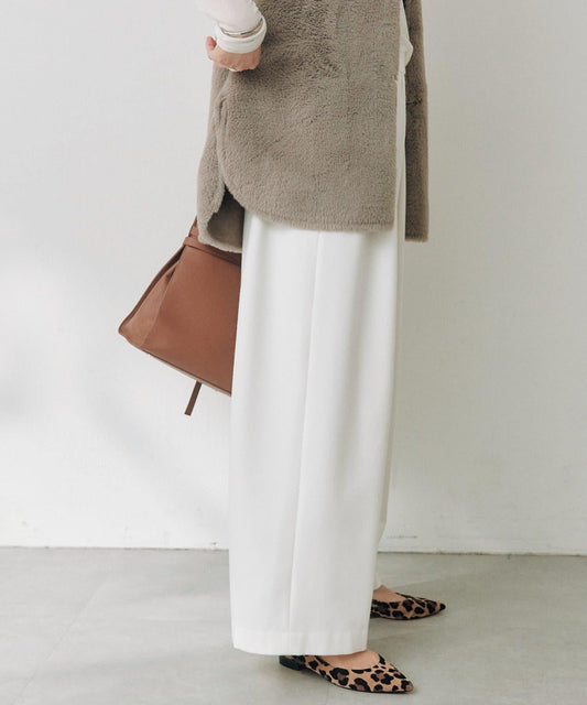 Warm Tuck Wide Slacks