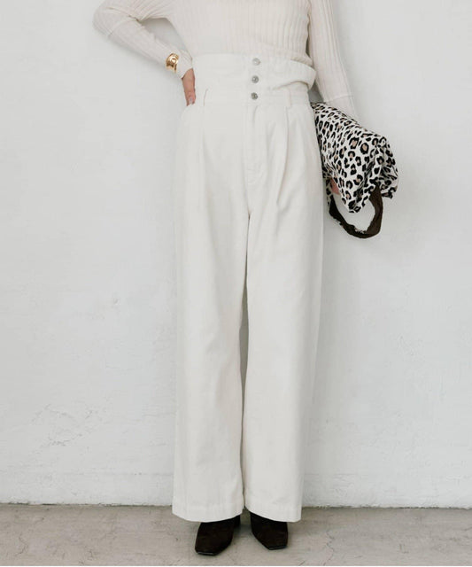 Corduroy High Waist Pants