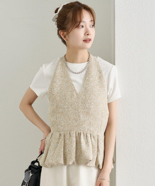 Jacquard Halter Bustier