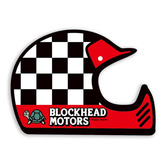 Checker Helmet Sticker (Off-road/Red)