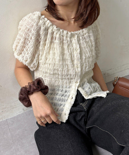 2-Way Shirring Blouse