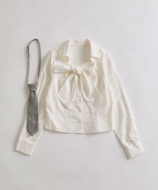 Bow Tie Blouse with Tie