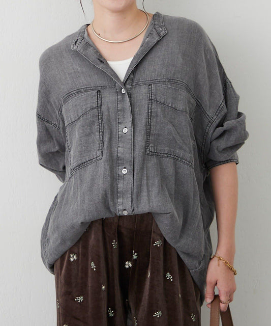 [Premium Sheer] Choose Your Collar Type ♪ Denim Assorted Color Overshirt