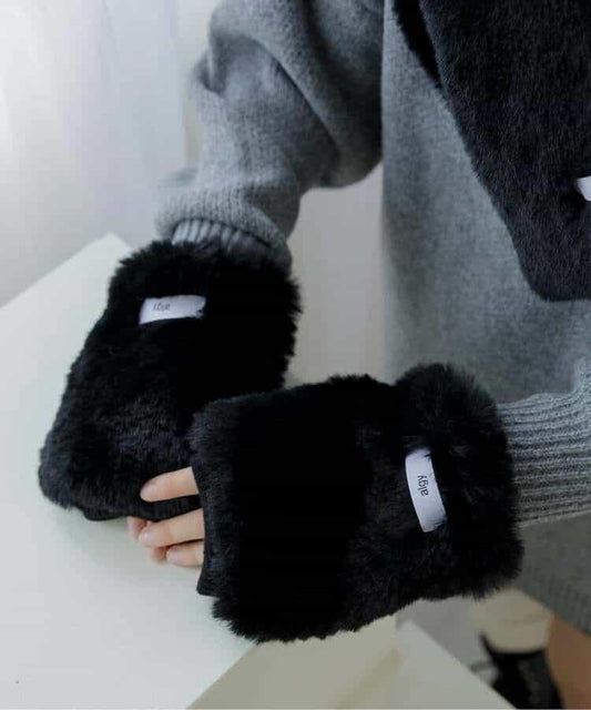 Faux Fur Gloves