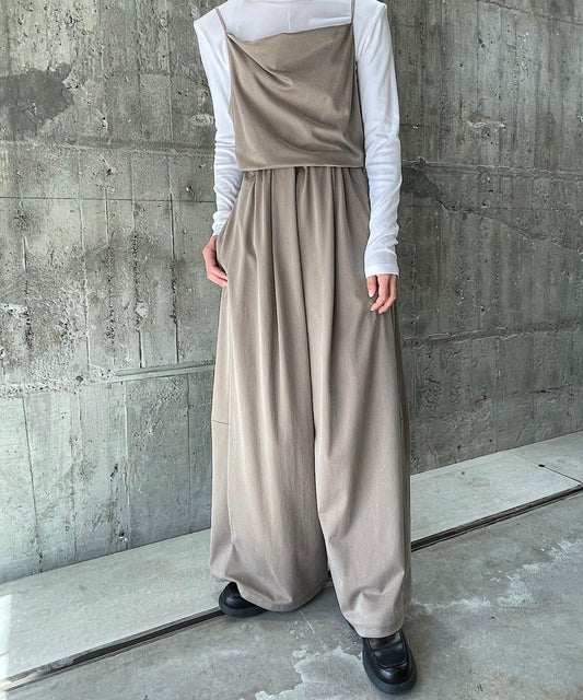 Cupro jersey wide pants