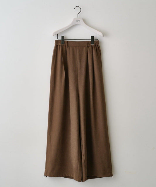[Set Up] Peach Skin Tuck Easy Wide Pants