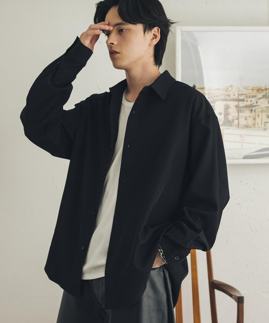 Easy Care / Quick Dry Wool-Like Regular Collar Shirt