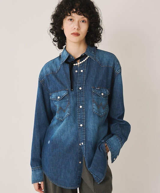 [Wrangler] Embroidered Denim Shirt