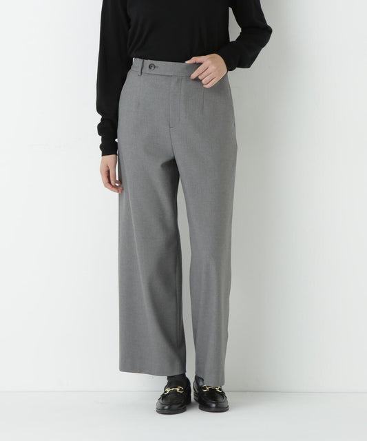 Warm Material Brushed Back Semi Wide Pants