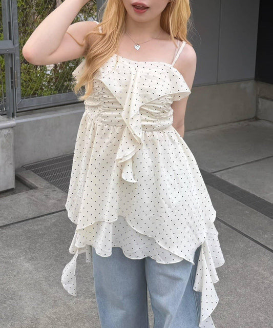 [continuer] Ruffle Frill Cami Tunic
