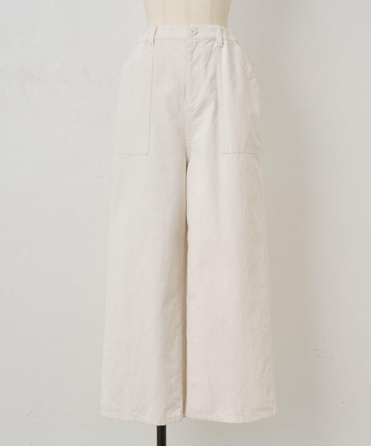 Slub Yarn Pigment Dyed Wide Pants